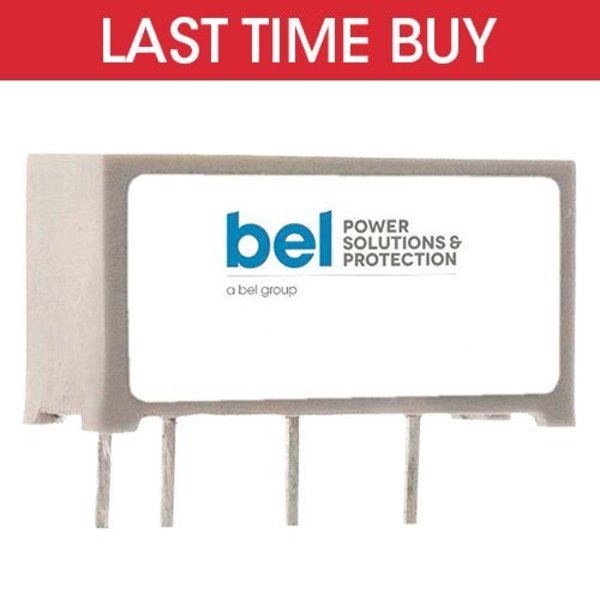Bel Power Solutions Power Supply Module, 4.5 to 5.5V DC, 12V DC, 1W, 0.08A, Through Hole DSP1N5S12
